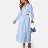 Cotton Cut Out Midi Dress