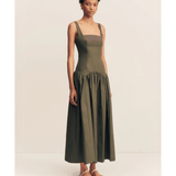 Maiori Square Neck Midi Dress - Endless - UAE Rental and Resale for Women's Fashion