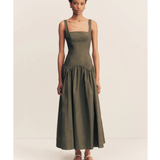 Maiori Square Neck Midi Dress - Endless - UAE Rental and Resale for Women's Fashion