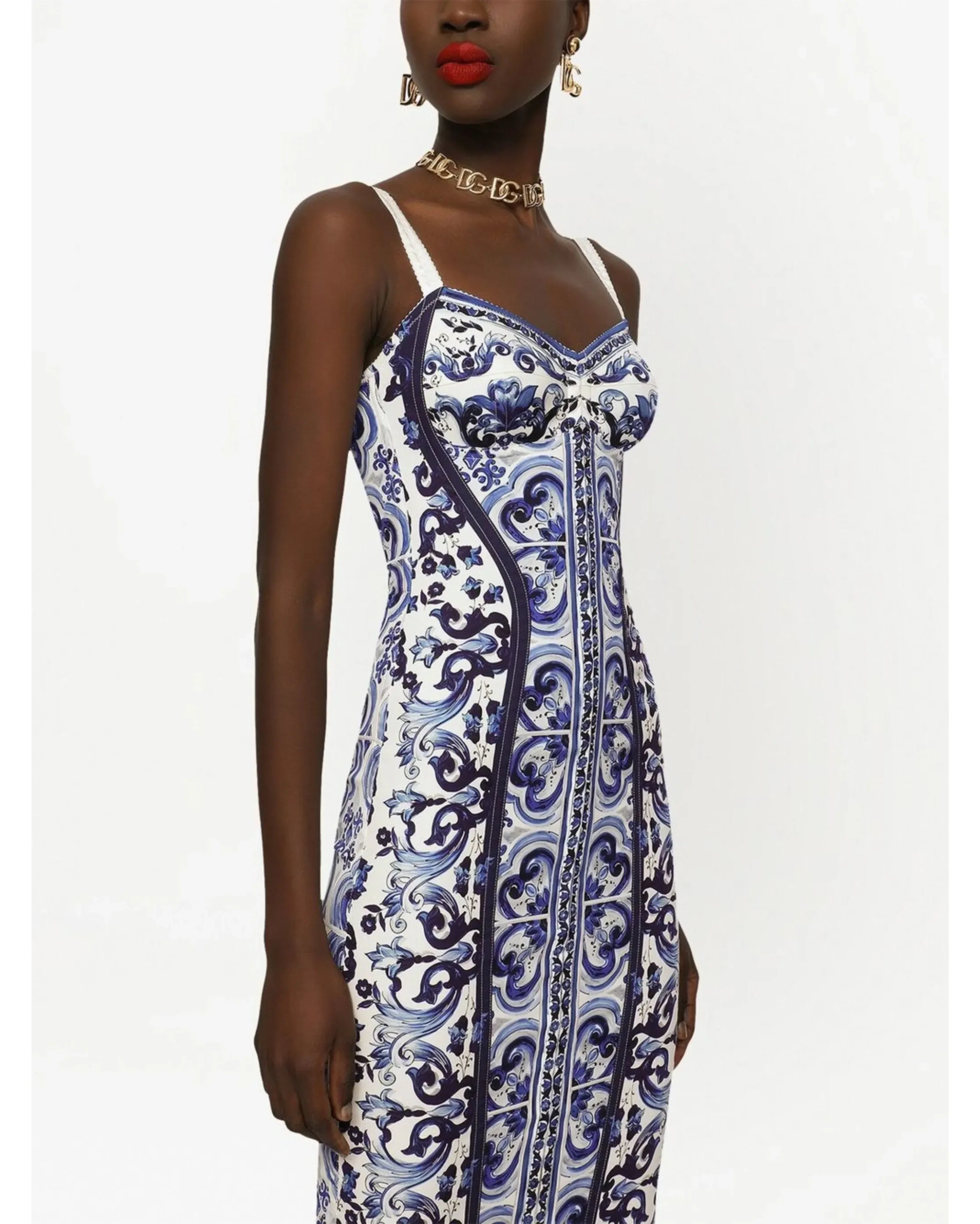 Majolica-print Bustier Dress - Endless - UAE Rental and Resale for Women's Fashion