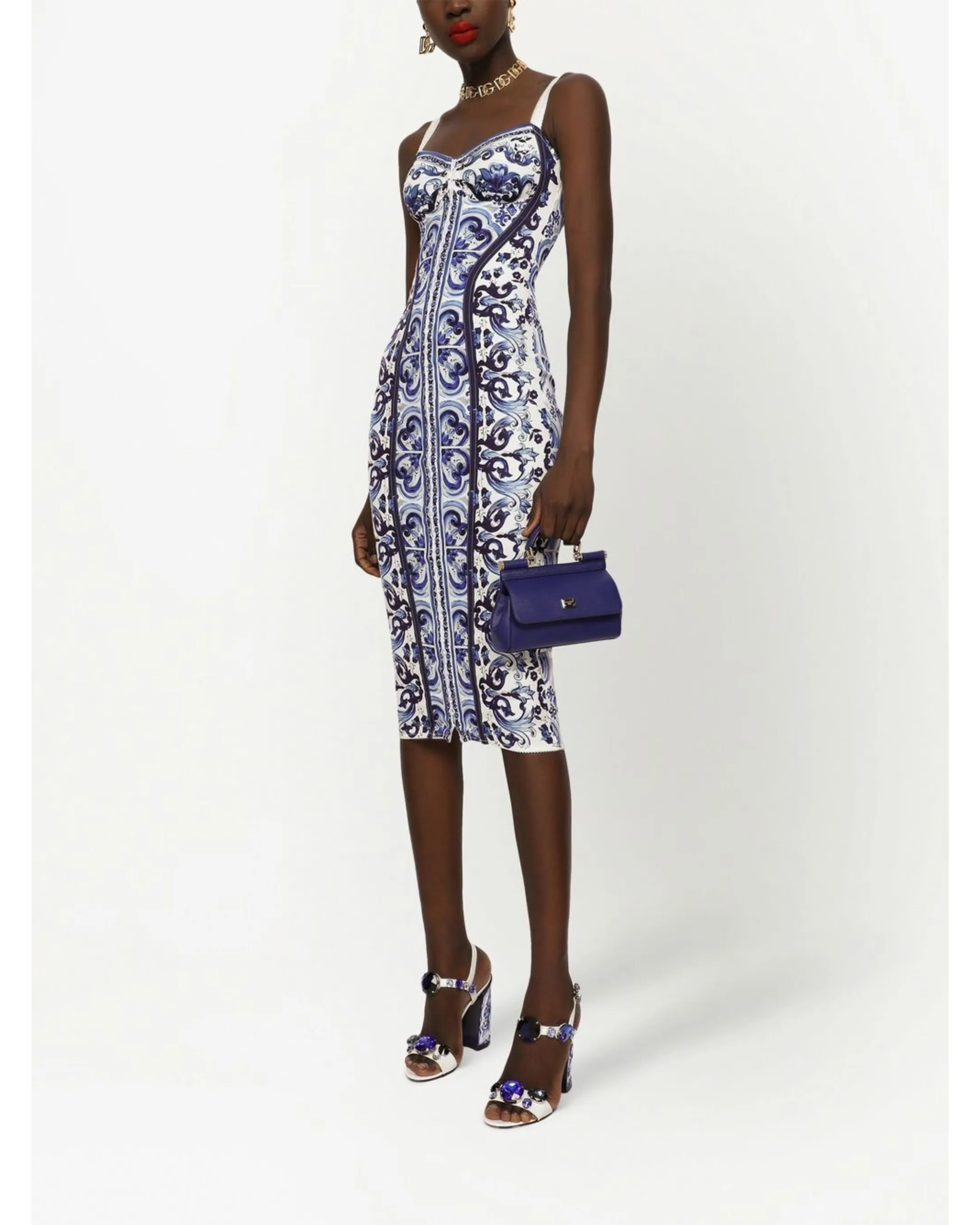 Majolica-print Bustier Dress - Endless - UAE Rental and Resale for Women's Fashion