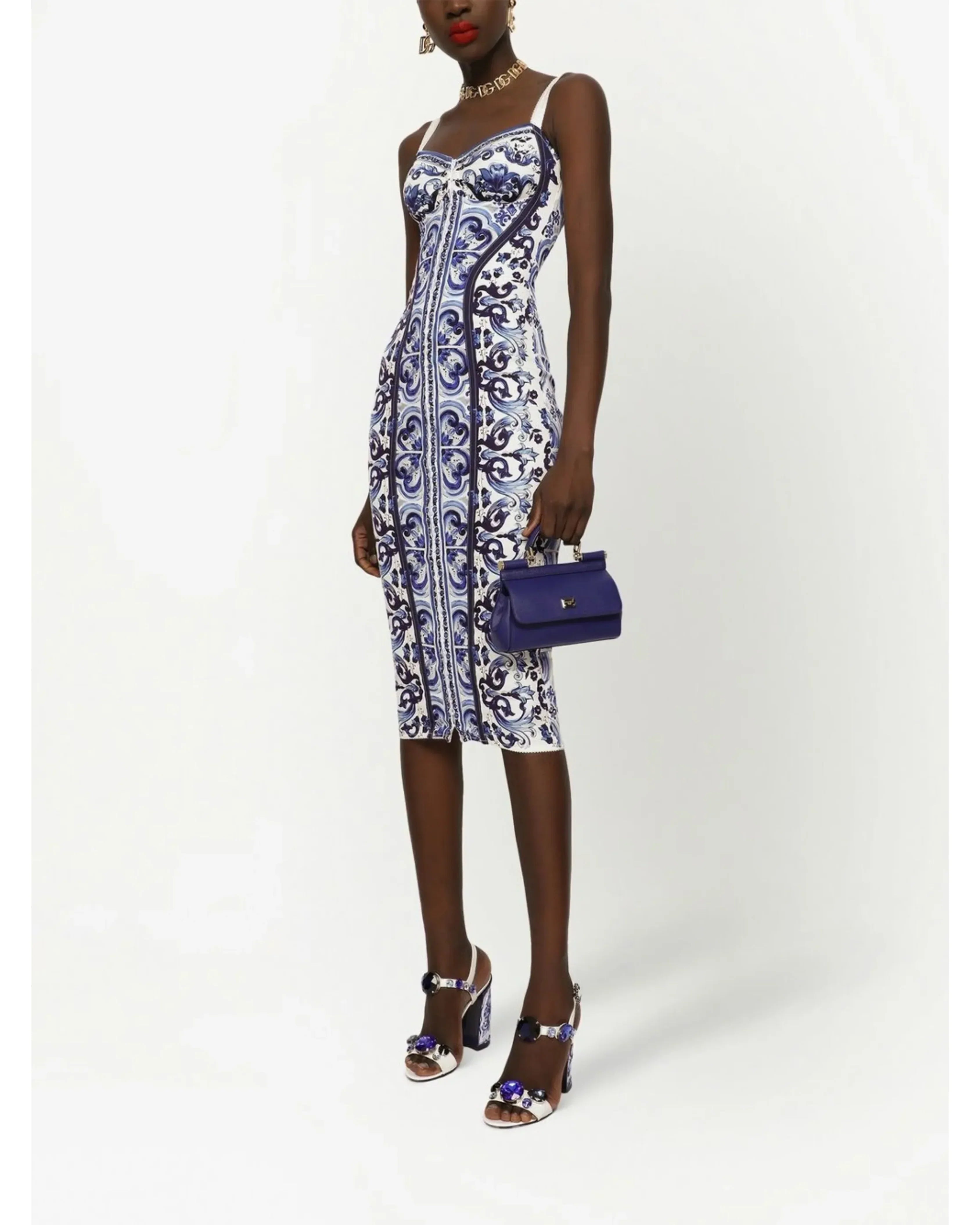 Majolica-print Bustier Dress - Endless - UAE Rental and Resale for Women's Fashion