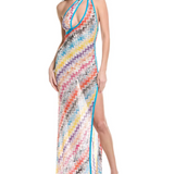Mare Zig-zag one-shoulder maxi dress - Endless - UAE Rental and Resale for Women's Fashion