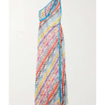 Mare Zig-zag one-shoulder maxi dress - Endless - UAE Rental and Resale for Women's Fashion