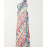 Mare Zig-zag one-shoulder maxi dress - Endless - UAE Rental and Resale for Women's Fashion