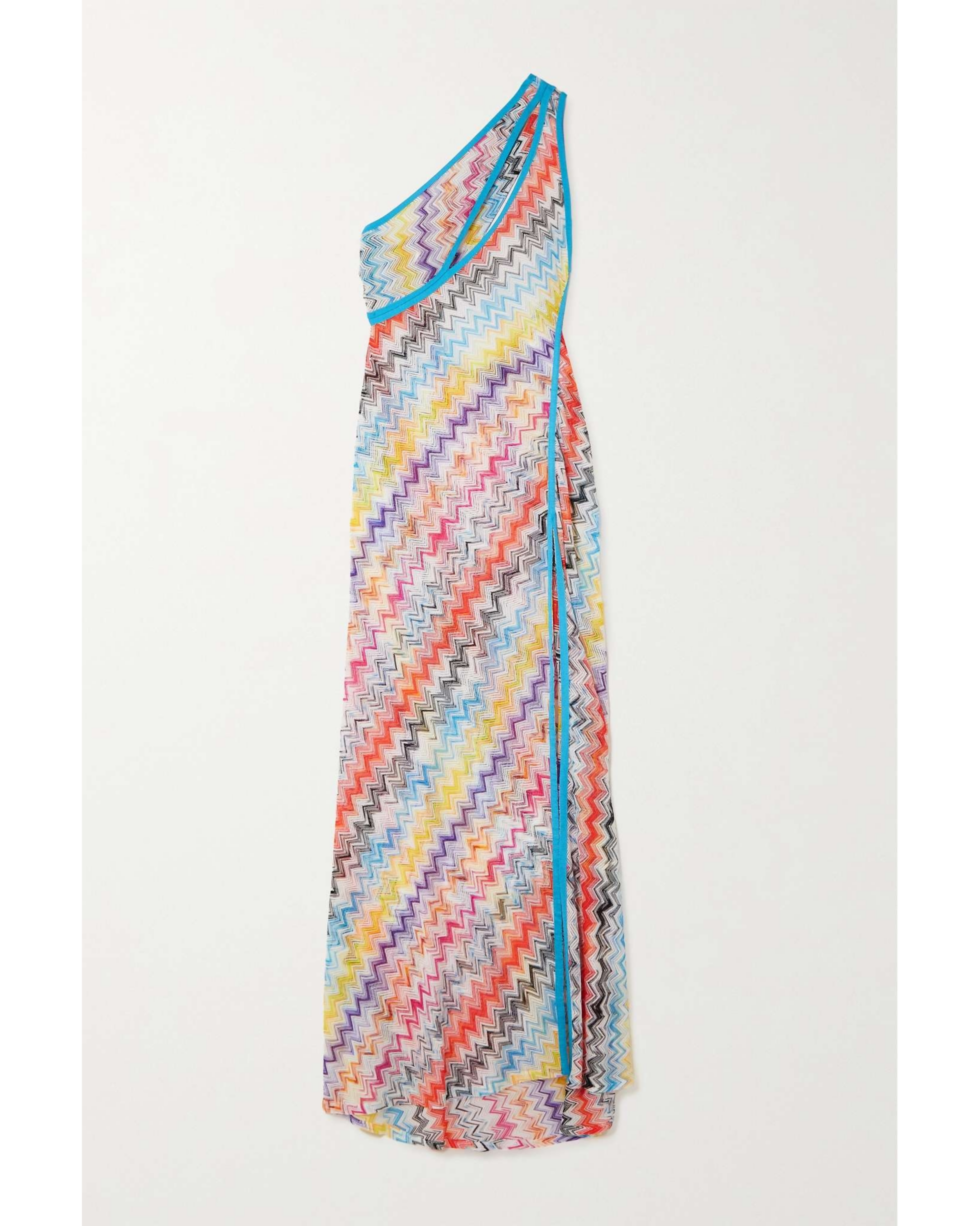 Mare Zig-zag one-shoulder maxi dress - Endless - UAE Rental and Resale for Women's Fashion