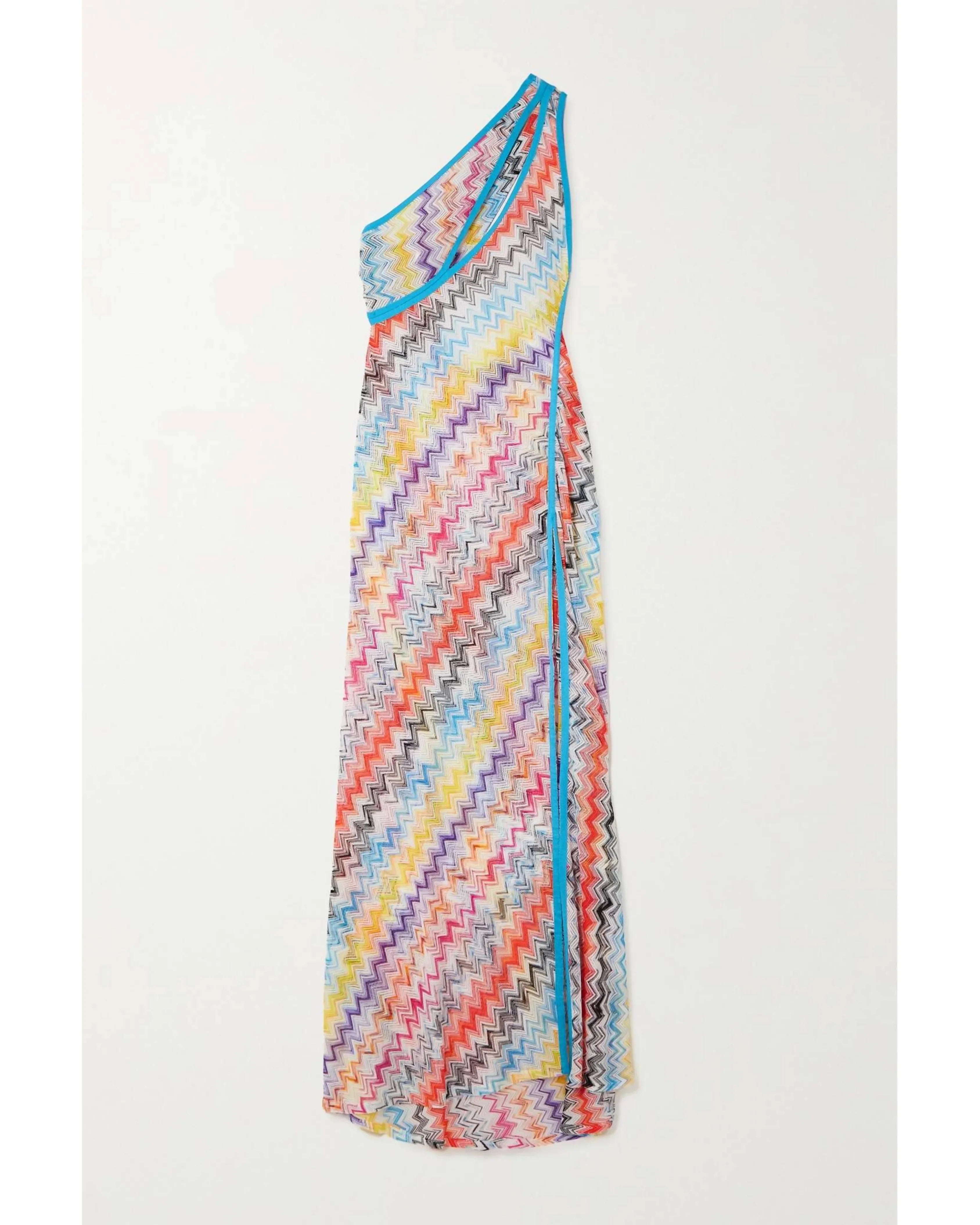 Mare Zig-zag one-shoulder maxi dress - Endless - UAE Rental and Resale for Women's Fashion