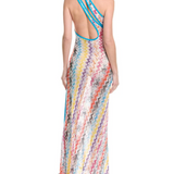 Mare Zig-zag one-shoulder maxi dress - Endless - UAE Rental and Resale for Women's Fashion
