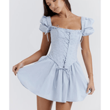 Maribel Broderie Corset Mini Dress - Endless - UAE Rental and Resale for Women's Fashion
