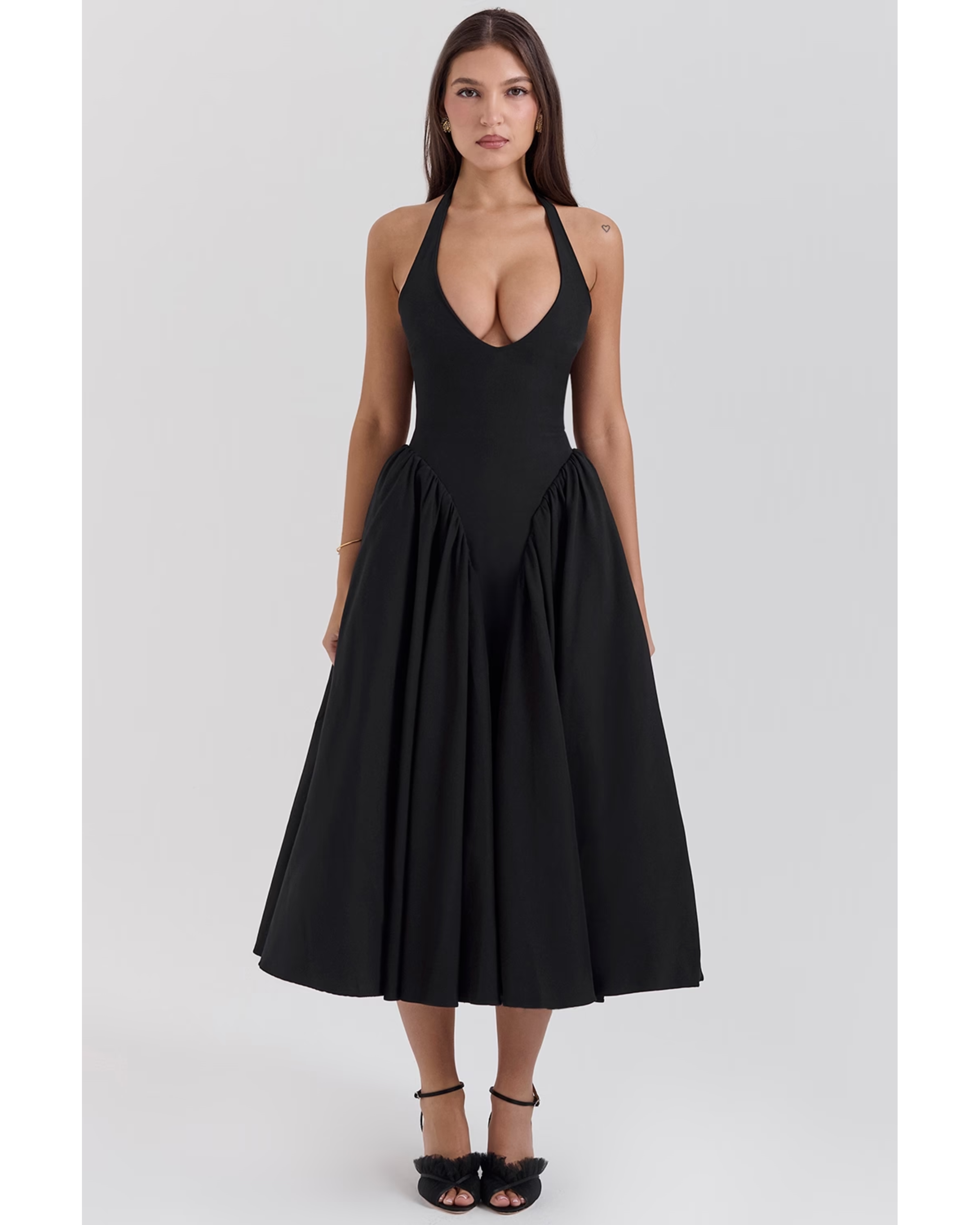 Marilyn Twill Halter Midi Dress - Endless - UAE Rental and Resale for Women's Fashion