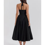 Marilyn Twill Halter Midi Dress - Endless - UAE Rental and Resale for Women's Fashion