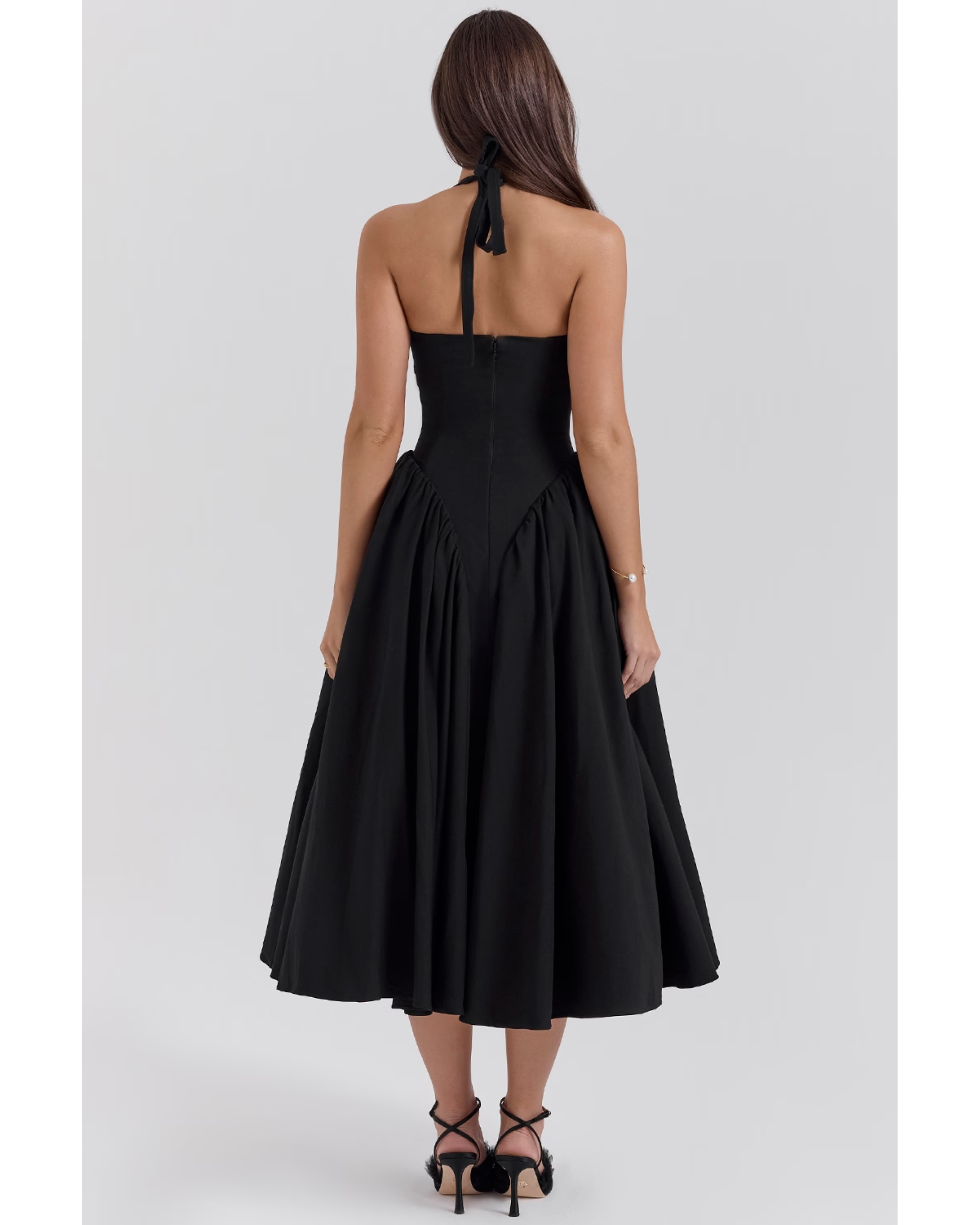 Marilyn Twill Halter Midi Dress - Endless - UAE Rental and Resale for Women's Fashion
