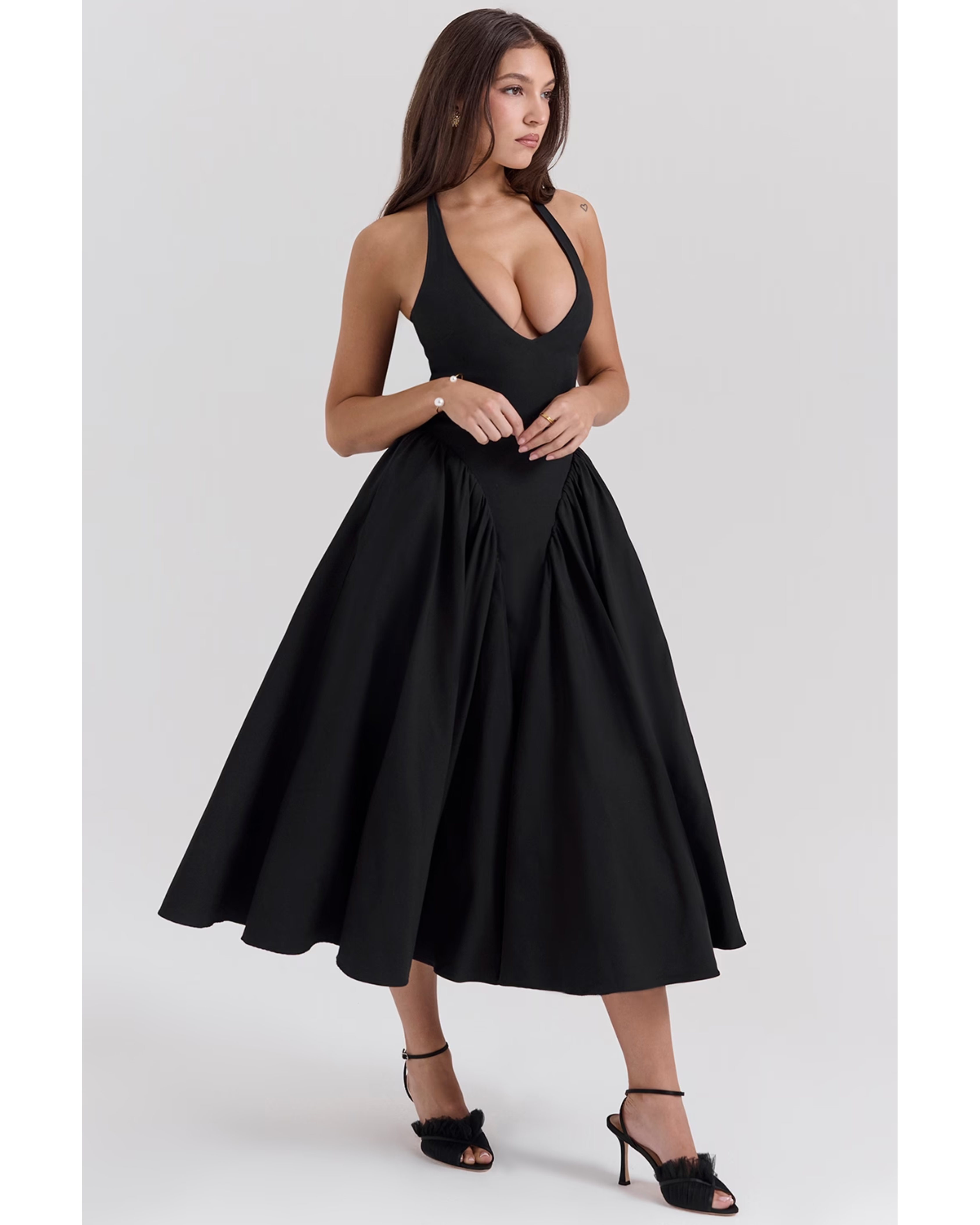 Marilyn Twill Halter Midi Dress - Endless - UAE Rental and Resale for Women's Fashion