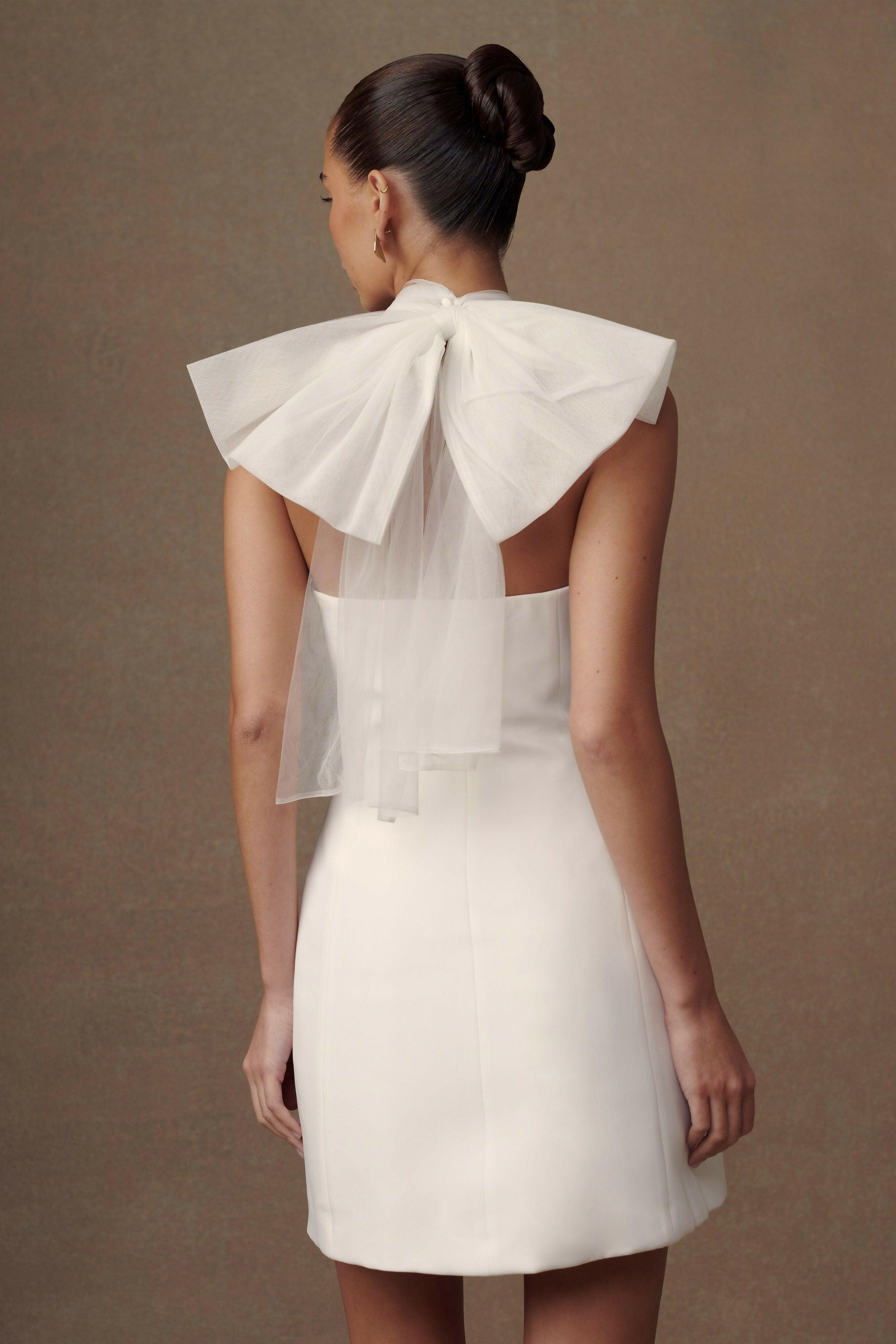 Maryam Tulle Bow Mini Dress - Endless - UAE Rental and Resale for Women's Fashion