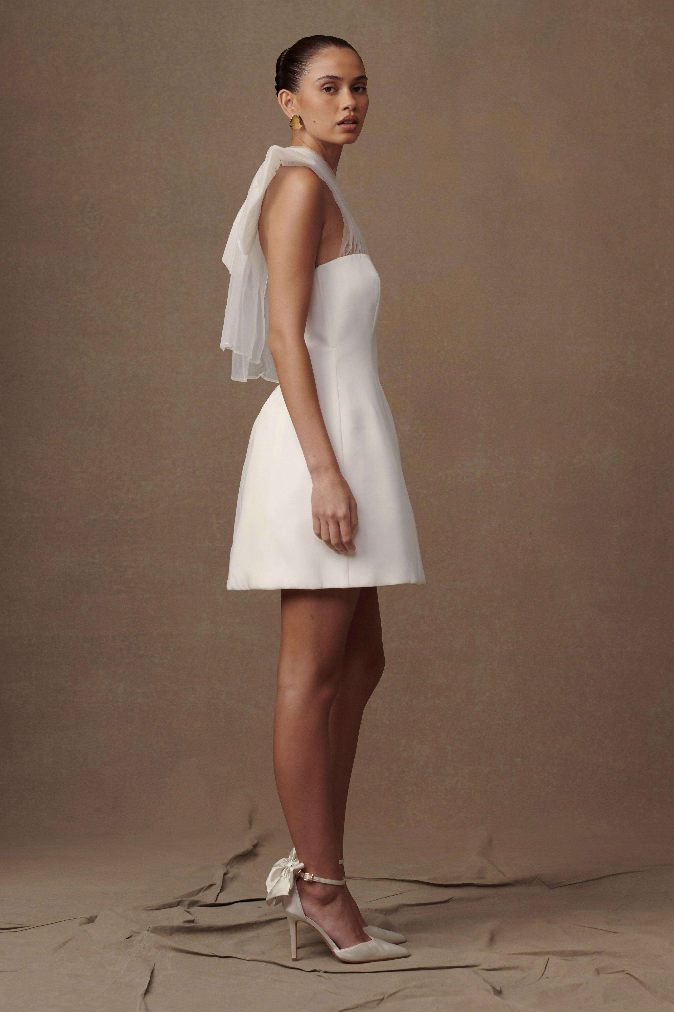 Maryam Tulle Bow Mini Dress - Endless - UAE Rental and Resale for Women's Fashion