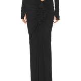 Matte Jersey Long Ruched Skirt - Endless - UAE Rental and Resale for Women's Fashion