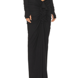 Matte Jersey Long Ruched Skirt - Endless - UAE Rental and Resale for Women's Fashion
