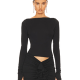 Matte Jersey Long Sleeve Top - Endless - UAE Rental and Resale for Women's Fashion
