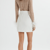 Medina Embellished Feather Cuff Mini Dress - Endless - UAE Rental and Resale for Women's Fashion