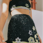 Mei Luxe Embellished Co-ord Set in Black - Endless - UAE Rental and Resale for Women's Fashion