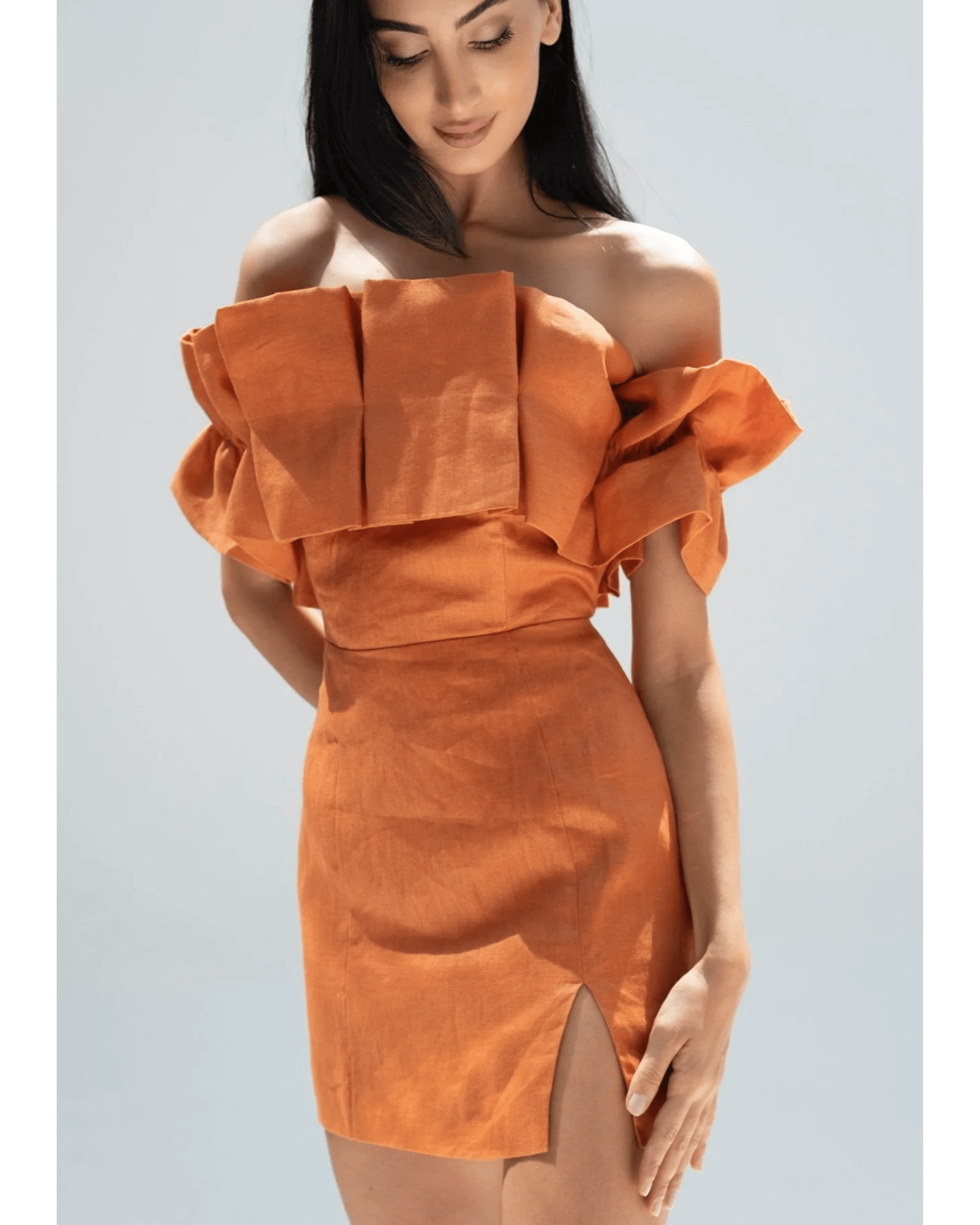 Melissa Ruffle Mini Dress - Endless - UAE Rental and Resale for Women's Fashion