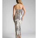 Melody Gold Sequin Midaxi Dress - Endless - UAE Rental and Resale for Women's Fashion
