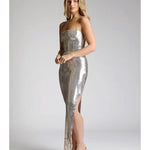 Melody Gold Sequin Midaxi Dress - Endless - UAE Rental and Resale for Women's Fashion