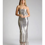 Melody Gold Sequin Midaxi Dress - Endless - UAE Rental and Resale for Women's Fashion