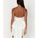 Meredith Strapless Bow Mini Dress - Endless - UAE Rental and Resale for Women's Fashion