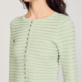 Merveilleux Studded Cardigan Vert Amande - Endless - UAE Rental and Resale for Women's Fashion