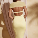Milita Midaxi Dress in Pastel Yellow - Endless - UAE Rental and Resale for Women's Fashion