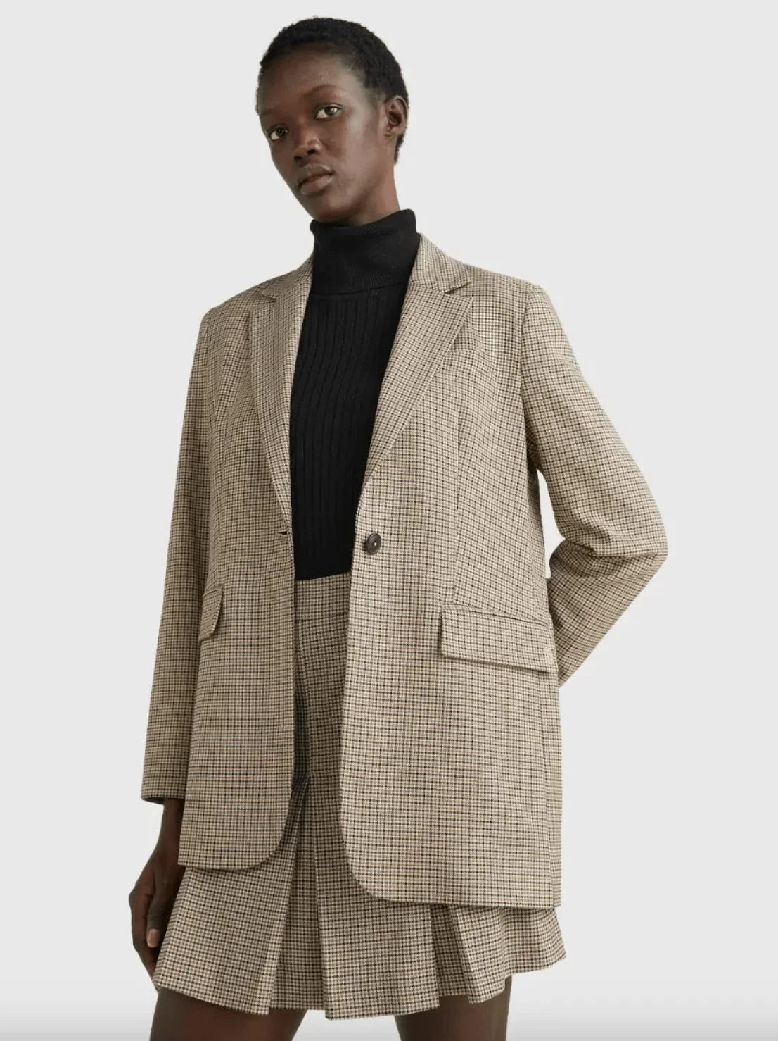 Mini Houndstooth Blazer & Skirt Co-ord - Endless - UAE Rental and Resale for Women's Fashion