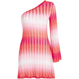 Ombre One-Shoulder Mini Dress