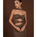 Monique Maxi Dress Brown - Endless - UAE Rental and Resale for Women's Fashion