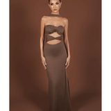 Monique Maxi Dress Brown - Endless - UAE Rental and Resale for Women's Fashion