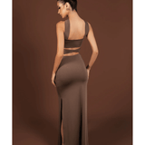 Monique Maxi Dress Brown - Endless - UAE Rental and Resale for Women's Fashion