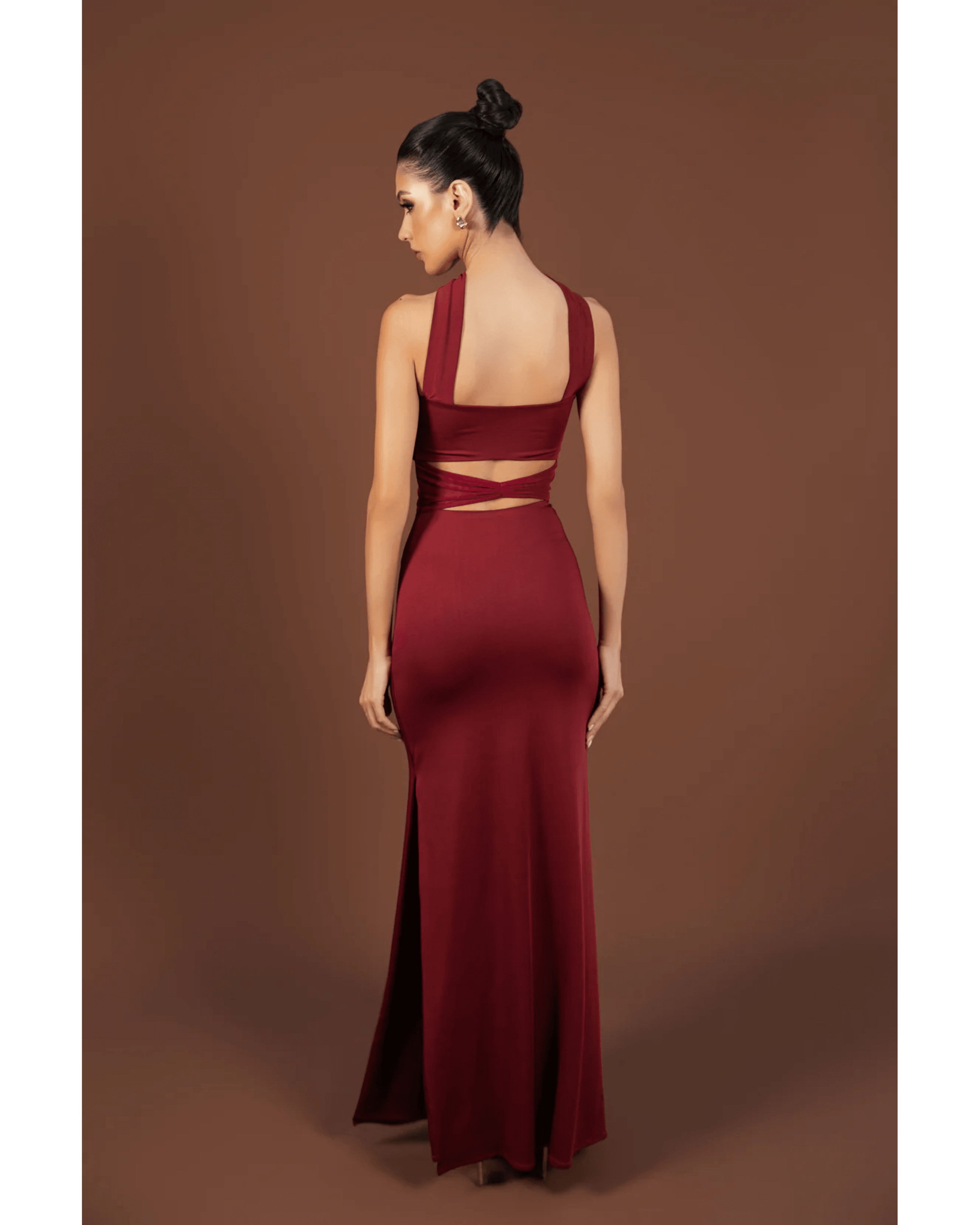 Monique Maxi Dress - Cherry - Endless - UAE Rental and Resale for Women's Fashion
