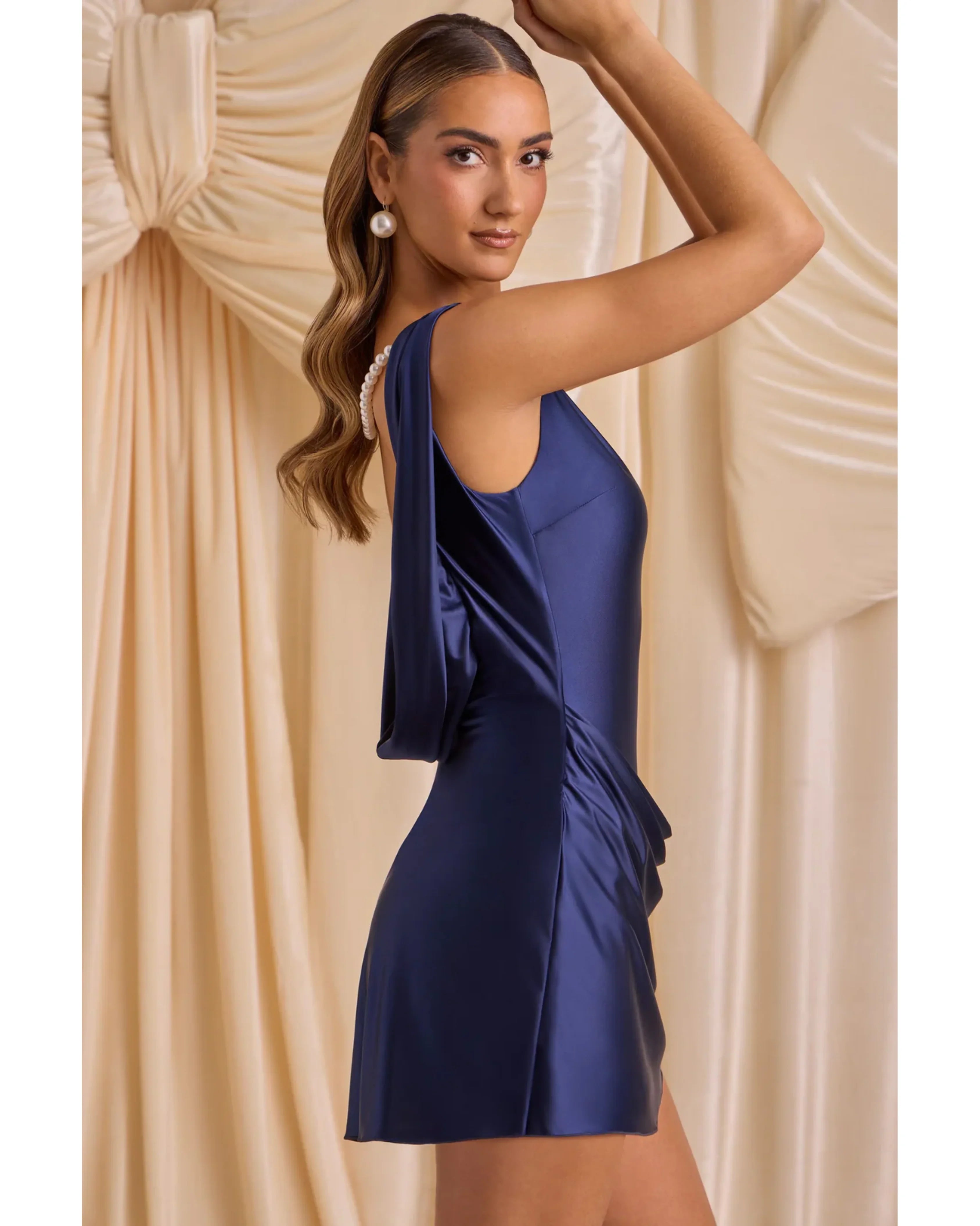 Monnie Draped Open-Back A-Line Mini Dress - Endless - UAE Rental and Resale for Women's Fashion