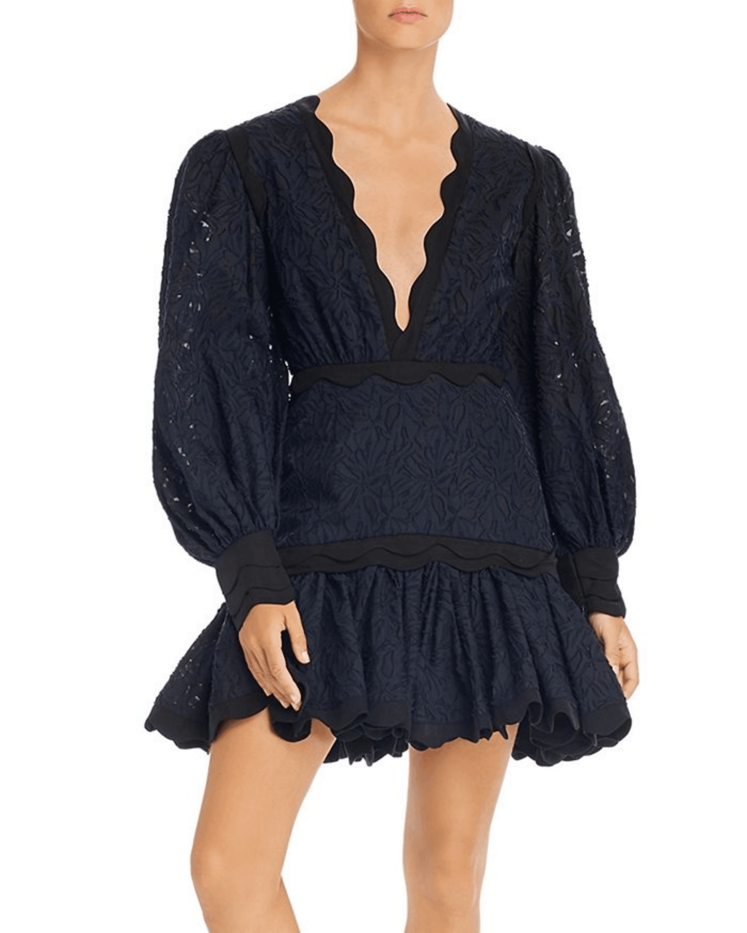 Montana Scalloped Textured Lace Dress - Endless - UAE Rental and Resale for Women's Fashion