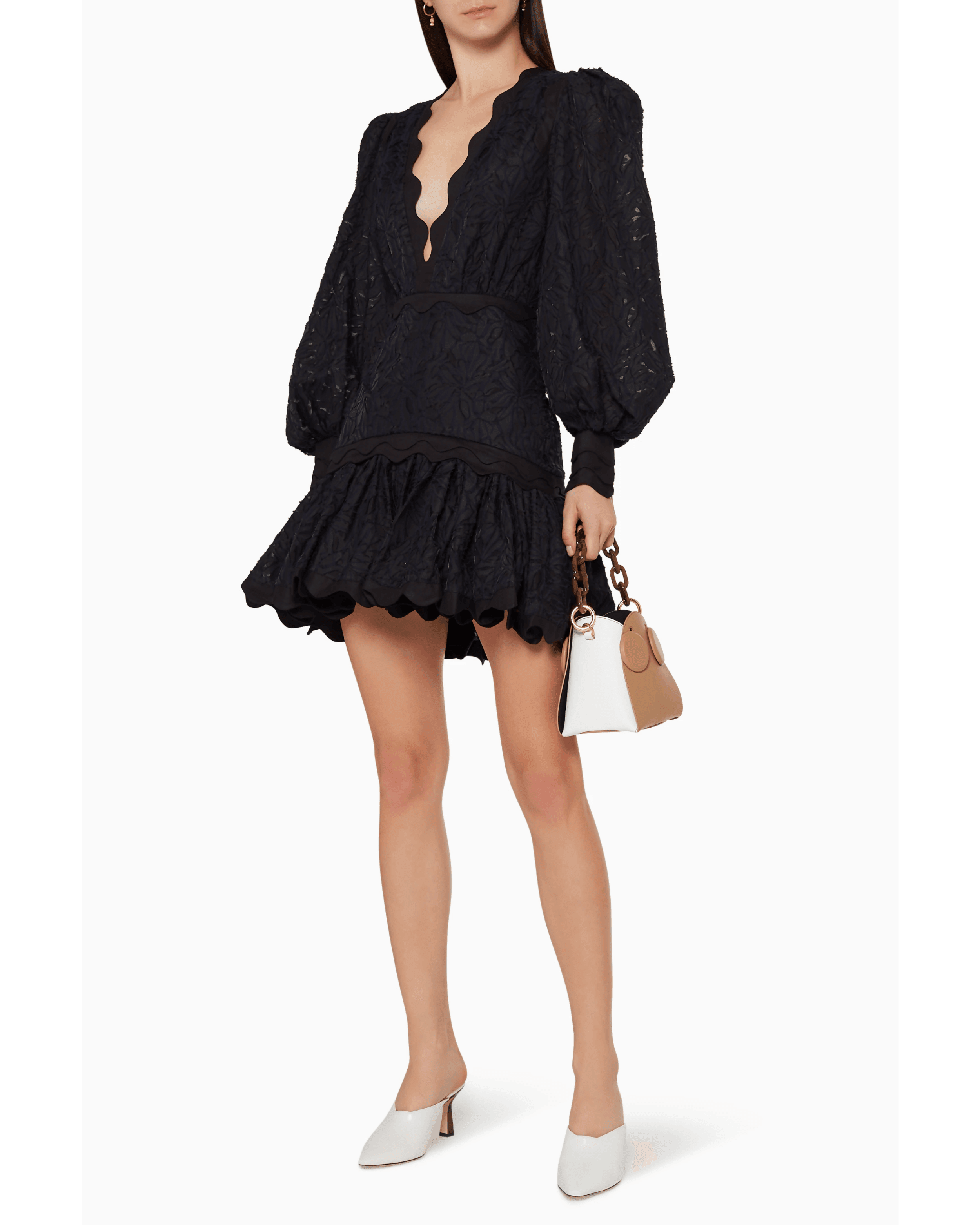 Montana Scalloped Textured Lace Dress - Endless - UAE Rental and Resale for Women's Fashion