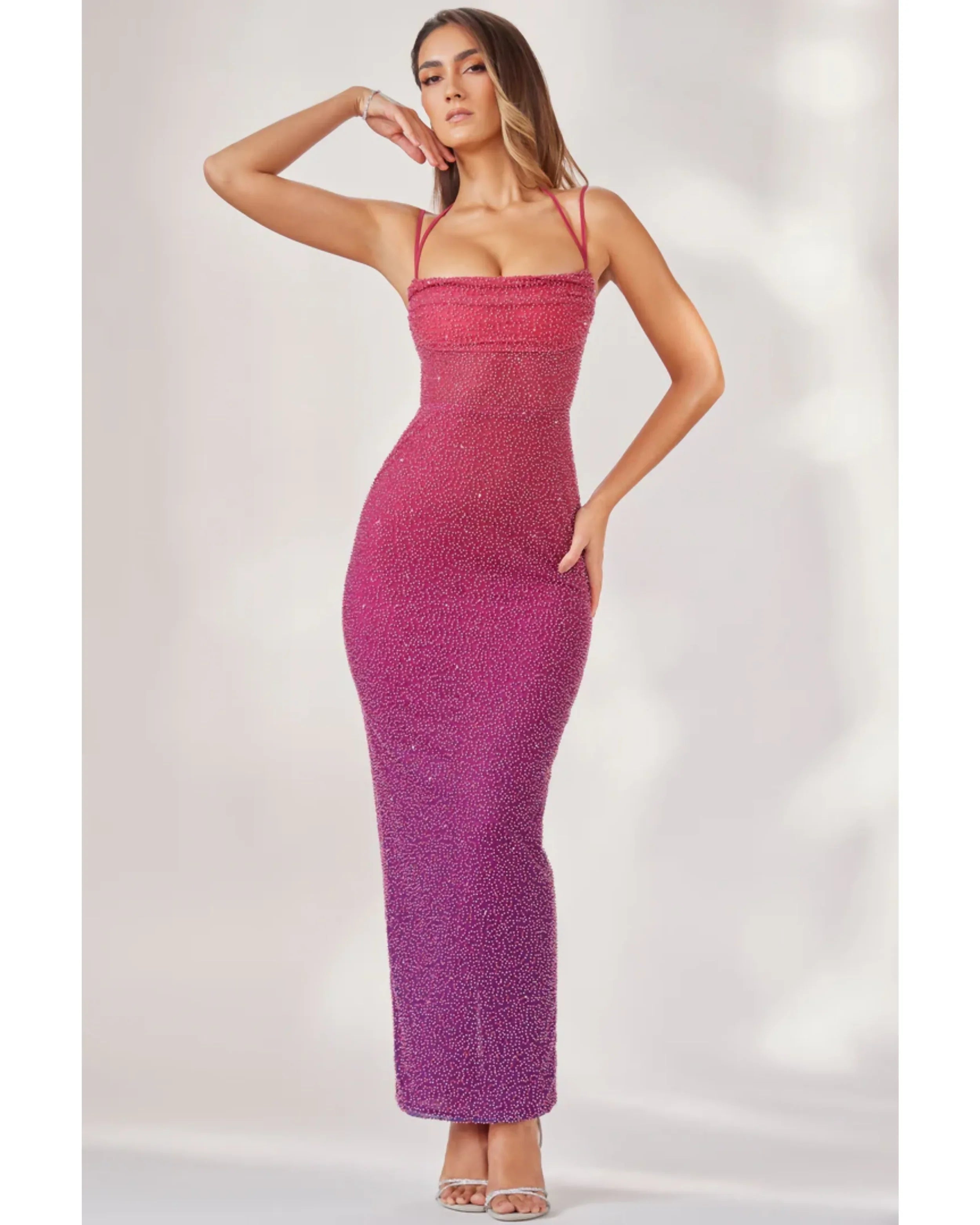 Monte Carlo Embellished Maxi Dress - Endless - UAE Rental and Resale for Women's Fashion