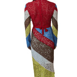 Multi Lace Midi Dress - Endless - UAE Rental and Resale for Women's Fashion
