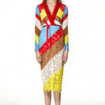 Multi Lace Midi Dress - Endless - UAE Rental and Resale for Women's Fashion