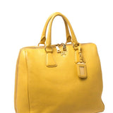 Mustard Yellow Leather Tote Handbag - Endless - UAE Rental and Resale for Women's Fashion