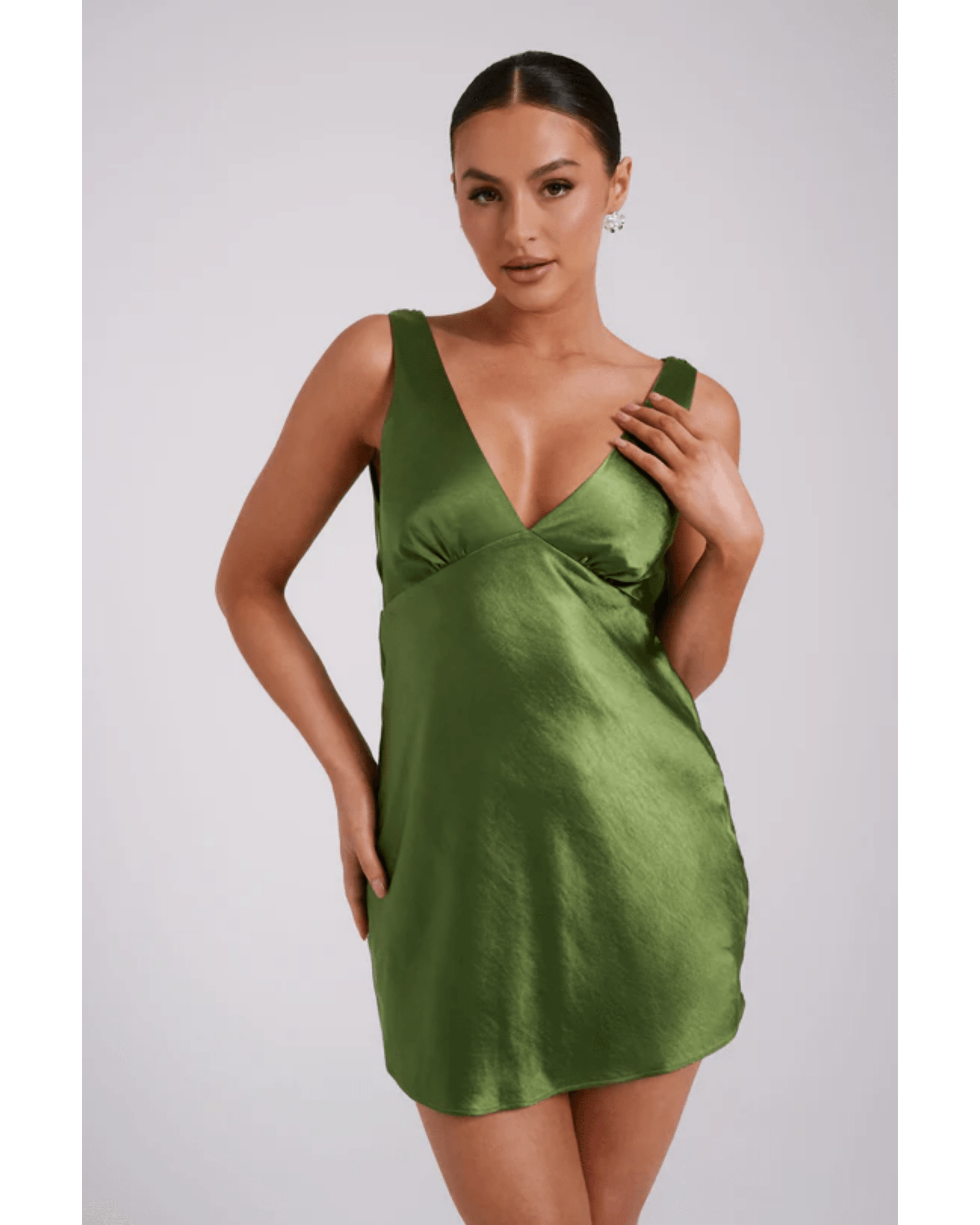 Nadia Satin Mini Dress With Cowl Back - Endless - UAE Rental and Resale for Women's Fashion