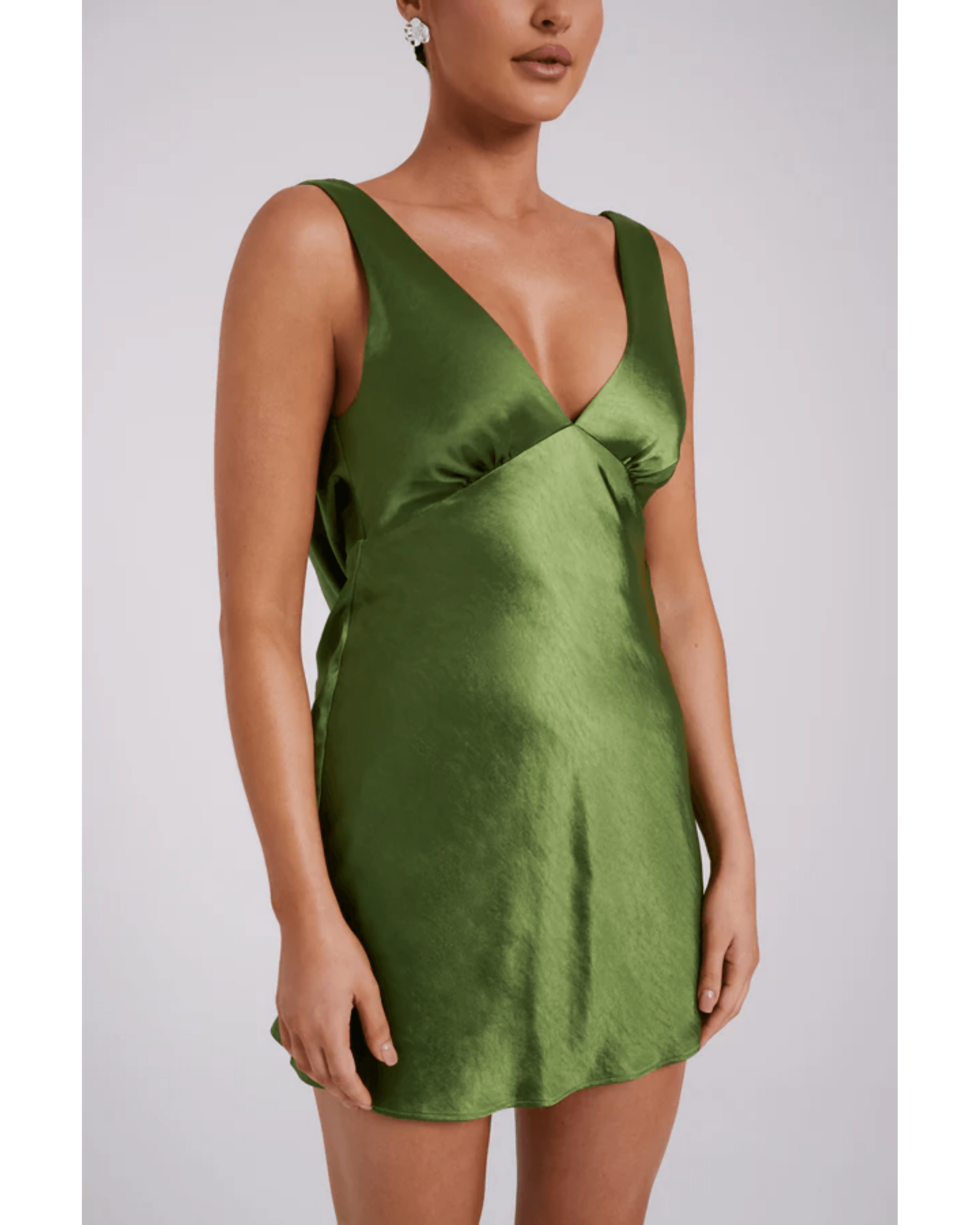 Nadia Satin Mini Dress With Cowl Back - Endless - UAE Rental and Resale for Women's Fashion