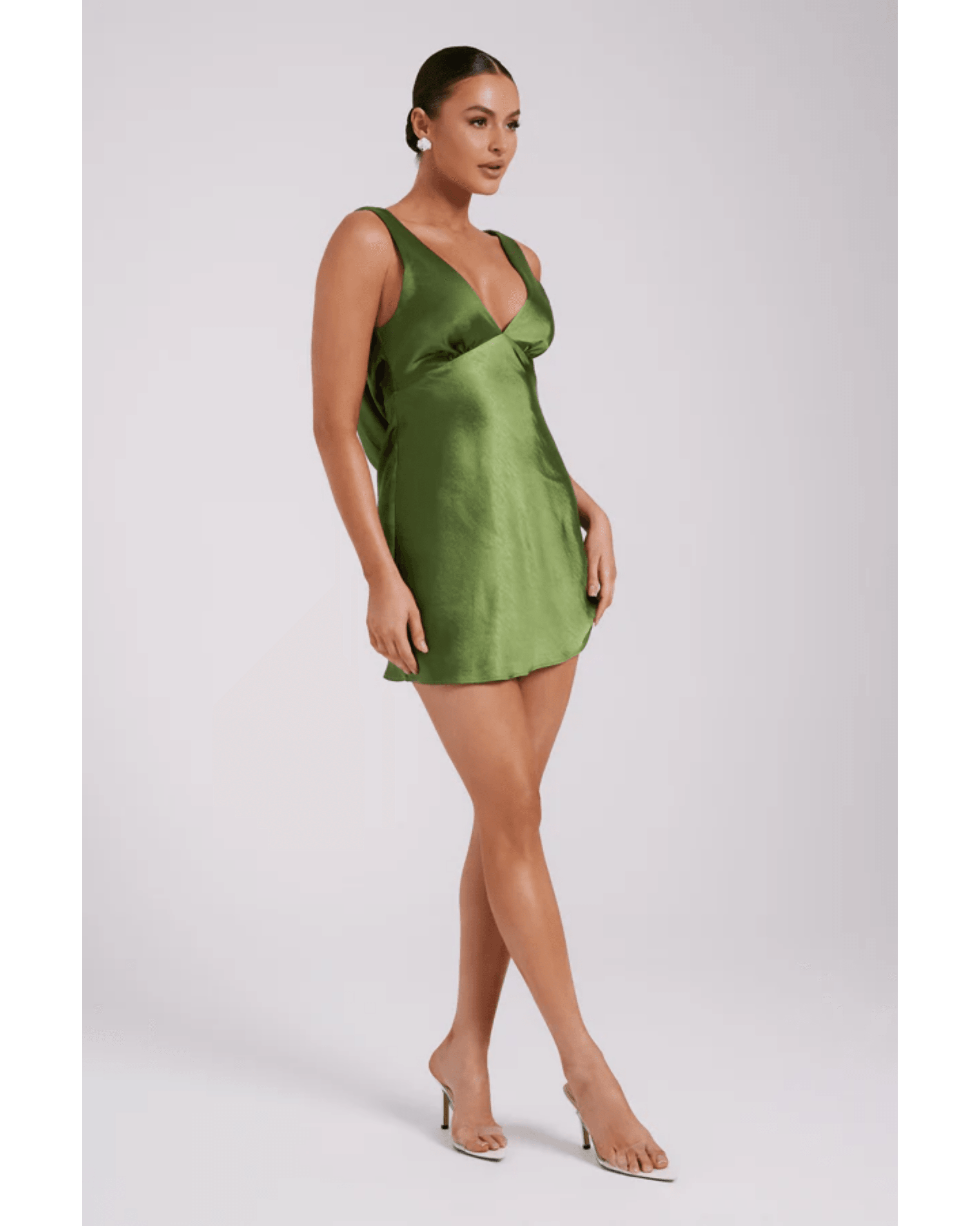 Nadia Satin Mini Dress With Cowl Back - Endless - UAE Rental and Resale for Women's Fashion