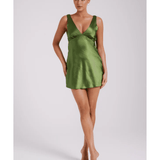 Nadia Satin Mini Dress With Cowl Back - Endless - UAE Rental and Resale for Women's Fashion