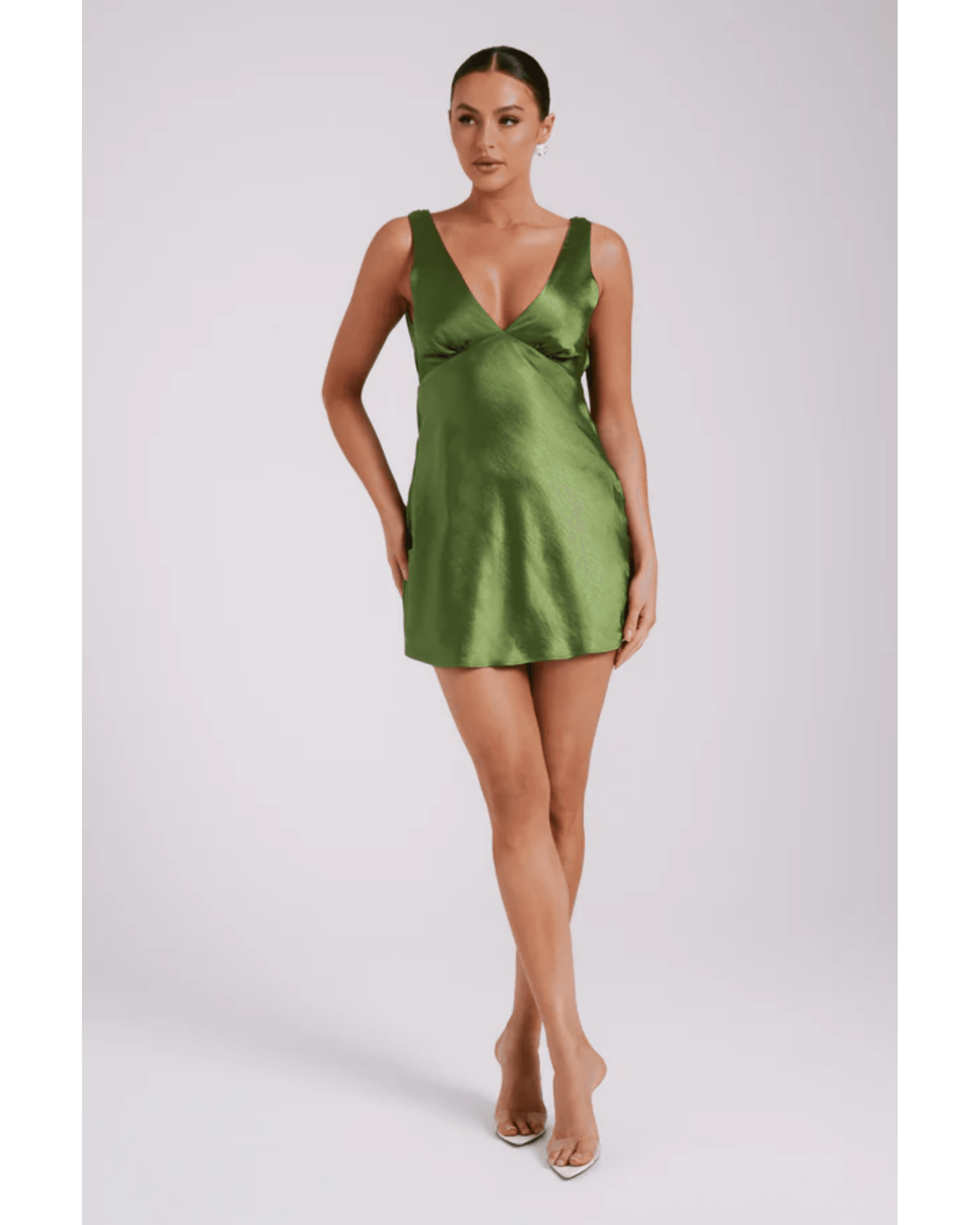 Nadia Satin Mini Dress With Cowl Back - Endless - UAE Rental and Resale for Women's Fashion