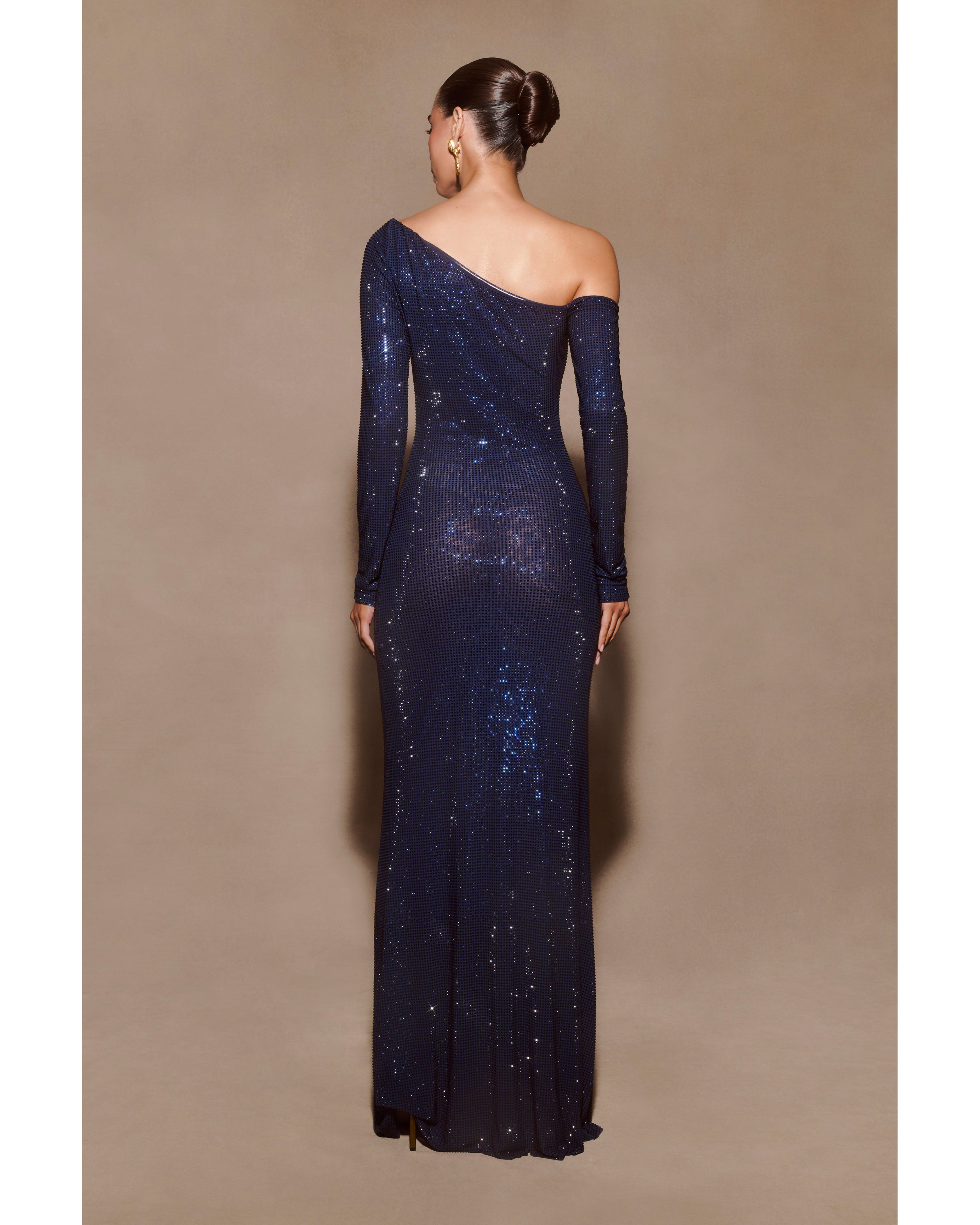 Nash Diamante Off Shoulder Maxi Dress - Endless - UAE Rental and Resale for Women's Fashion